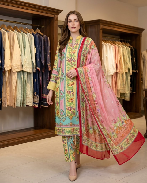 Maria.B Chiffon Duppata 3pc MC 02