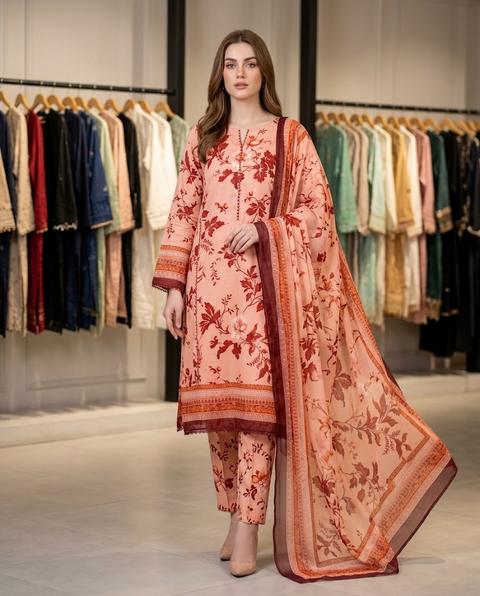 Maria.B Chiffon Duppata 3pc MC 07