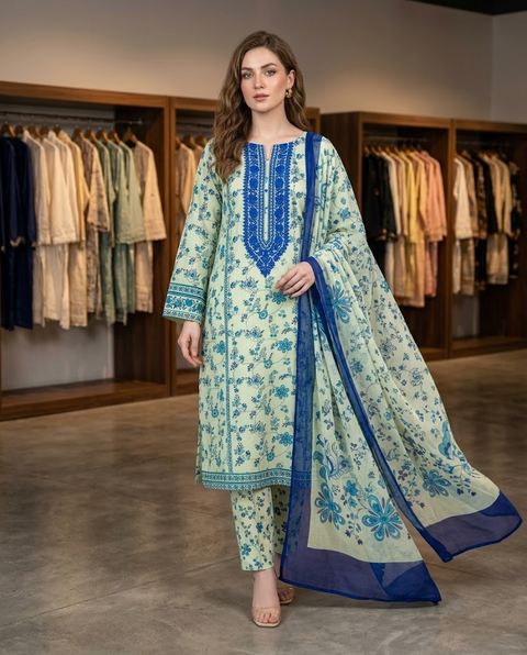 Maria.B Chiffon Duppata 3pc MC 10