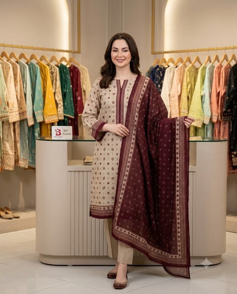 Bin Saeed Unstitch - 3pc Printed lawn