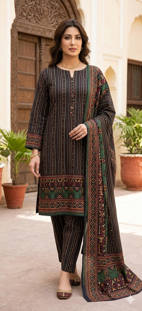 Bin Saeed Unstitch - 3pc Printed lawn