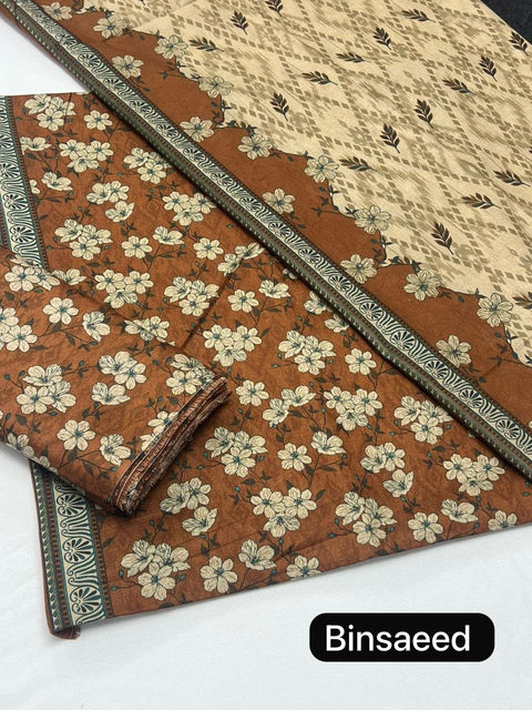 Bin Saeed Unstitch - 3pc Printed lawn