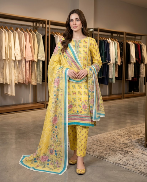Maria.B Chiffon Duppata 3pc MC 08