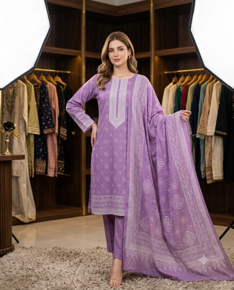 Bin Saeed Unstitch - 3pc Printed lawn