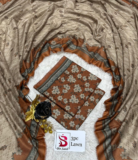 Bin Saeed Unstitch - 3pc Printed lawn