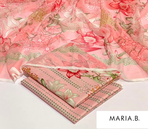 Maria.B Chiffon Duppata 3pc MC 17