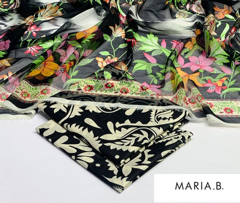 Maria.B Chiffon Duppata 3pc MC 01