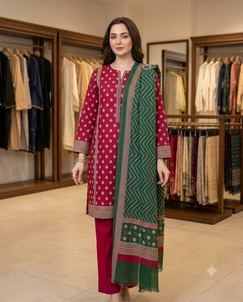 Bin Saeed Unstitch - 3pc Printed lawn