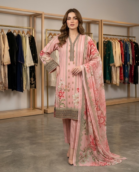 Maria.B Chiffon Duppata 3pc MC 17