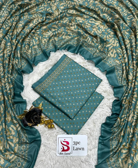 Bin Saeed Unstitch - 3pc Printed lawn