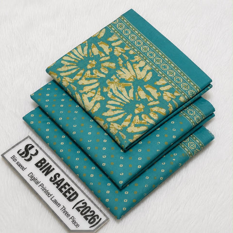 Bin Saeed Unstitch - 3pc Printed lawn