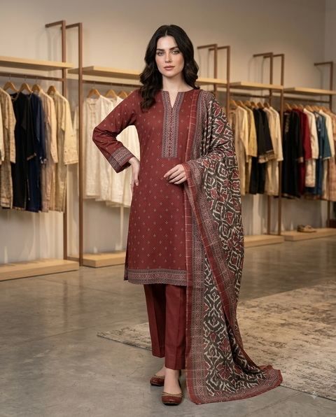 Bin Saeed Unstitched 3-Piece Lawn Suit - BU027